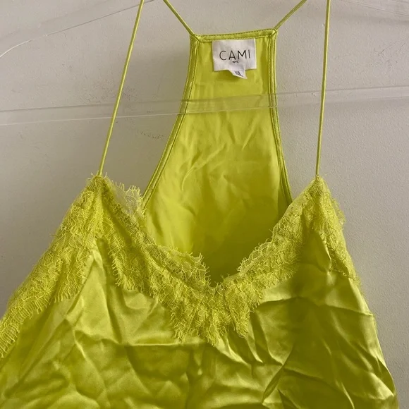 Cami Nyc Racerback silk tank neon green - Picture 3 of 5
